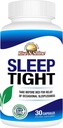 Rise-N-Shine Sleep Tight Supplement med 5 HTP, Magnesium, GABA og L-Teanin - for kvinner og menn - 30 dagers forsyning (30 kapsler)