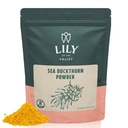 Lily of the Valley Sea Buckthorn pulver - Rhamnus Cathartica - Ingen tilsatt sukker - Tart Berry smak - Vegan & Glutenfri - pakket i forseglbar Pouch (4oz, 113g)