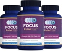 Focus Relief Plus Tørr Øye Formula (270 ct. 90 dagers forsyning) Tørr Øye Omega 3 Supplement - Tørr Eye Relief Supplement - Omega 3 Fish Oil for Tørr Øye