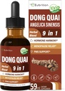 Herbal Tinktur, ekstrakt med Dong Quai, for hormon Harmony, Menopause Relief & PMS støtte. 6 oz-(Apple Flavor)