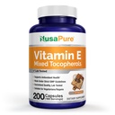 NusaPure Vitamin E 1000 IE 200 tabletter (Non-GMO, Glutenfri) - Blandede tokoferoler