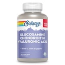 SOLARAY Glukosamine Chondroitin Hyaluronsyre, sunne bein og felles støtte Supplement Plus Vitamin C for forbedret absorpsjon, Lab verifisert, 60-dagers garanti, 60 serveringer, 180 Vegkaps