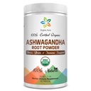 Certified Organic Ashwagandha Root Powder 16Oz -1Lb. Naturlig stress, hjerne og immunstøtte. Forbedrer generell helse. Raw Superfood. 100% naturlig herbal