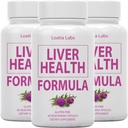 (3 Pack) Liver Helse Formula, Rense, Detox, Flush, Repair Fatty Liver Support, med artichoke, Melk Thistle, Dandelion, Beet, Berberine, ren naturlig superstjerne forskning, Vegansk kapsler Supplement