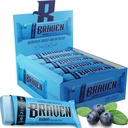 Braven Bar Blueberry Energi Bars (1.59 oz, pakke med 20) – Energi Chews med 5g Protein – On-the-Go Energi Snacks for løp, spaserturer og idrett - Glutenfri Snacks for disponibel energi Boost