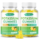 Kalium Citrat Gummies 1000mg, høy potens Kalium Supplement Gummies for voksne kvinner og menn, støtte ben krummer og muskel helse, sukker-fri, Pineapple Flavor, 120 greve