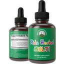 Barn vitaminer fra urter. Væske barn Herbal Multivitamin. Ingen Bitter Smak. Sukker Gratis 14-i-1 Vegansk Supplement Drops For Todlere, Barn, Tenåringer. Blandet i vann de vil ikke engang smake det