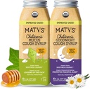 Matys Organic Kids Cough Syrup Mucus & Nighttime Value Pack for barn 1 år + opp, berolige alt-i-ett-krok og Mucus Relief w/Zinc & Organic Ivy Leaf, Melatonin & Dye Free, 2 Pack, 6 Fl Oz Hver