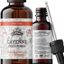Cayenne Tinktur Ekstrakt, Økologisk Cayenne (Capsicum annuum) Tørket Pepper - Grønnsaker Glycerin - Ikke-GMO - 2 oz