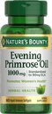 Naturens Bounty Primrose Olje 1000mg, fremmer kvinners helse, Herbal Supplement, Glutenfri, 60 Rapid release Softgels