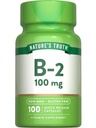 Naturens sannhet B2 vitamin | 100 mg | 100 kapsler | Ikke-GMO & Glutenfri Supplement | Riboflavin