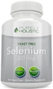 Selenium 200mcg - 365 Vegan Capsules ikke tabletter - ren og yeast gratis L-Selenometionin for forbedret absorpsjon - Thyroid, hjerte og immunsystem støtte - Antioksidant Trace Mineral - laget i USA