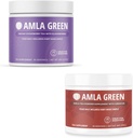 Amla pulver & grønn te Superfood Supplement, Antioksidant støtte, laget med eldre bær (90 serveringer) & Hibiscus (30 serveringer), økologisk, vegansk