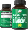 Peak Performance Aktivert Charcoal Vegansk Kapsler fra Wild Harvested Coconut Shells. Beste trygge Charcoal piller Supplement for detox, gass relief, blomstring. for menn og kvinner 90 alle naturlige tabletter