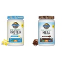 Livshage Økologisk Vegan Vanilla Protein pulver 22g & Digestive Enzymer for lett digestion – Ikke-GMO & Rå Organisk Måltid Erstatning Skaker - Sjokolade Plant Basert Vegansk Protein pulver