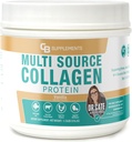 CB Supplements Multi Collagen Protein – Hydrolysert kollagen for felles, hud, gut, hår og negle helse – Vanilla Flavored pulver med typer I, II, III, V & X – Grass-Fed & Clean – 58 Serveringer