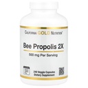 California Gold Nutrition Bee Propolis 2X Potens, Konsentrert Ekstrakt 500 mg, tilsvarende 1000 mg naturlig propolis, støtte immunhelse og vitalitet*, 240 Veggie kapsler