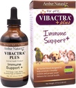 Amber NaturalZ Vibactra Plus Herbal Supplement for hunder, katter, fugler, Guinea griser og kaniner | Urter for immun helse og yeast Balance | 4 Fluid Ounce Glass Flaske