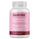 Benfotiamin 150mg / Alpha Lipoic Acid 300mg (120 vegetariske kapsler) - Ingen stearates - Vegan - Glutenfri - Ikke GMO