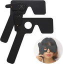 2 Pack oftalmiske øyet okkluder for oftalmologer, optometrister og Ortopetister Øyeeksamen Verktøy (svart)