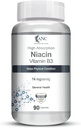 Generisk Niacin vitamin B3 Kapsler - med Flush, ikke-GMO, Glutenfri -90 Kapsler