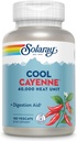 SOLARAY Cool Cayenne Pepper 40.000 HU, Cayenne Pepper Capsules, Digestion Aid, Bio-Cool Prosess, Lab Verifisert, 60-dagers pengene-tilbake garanti, 90 serveringer, 180 Vegkaps