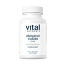 Vital næringsstoffer Ubiquinol CoQ10 100 mg | Aktivert form av koenzym Q10 | Potent antioksidant for å støtte kardiovaskulær og hjerne helse * | Gluten og dairy gratis | 60 vegetariske mykegels