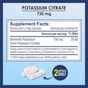 Kalium Citrat 730mg Supplement, støtter nyrefunksjon & sunn muskel - 120 Grønnsaker Kapsler