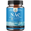 Natures Craft NAC Supplement N-Acetyl Cysteine - Vegansk høy absorpsjon NAC 600mg per servering kapsler - Glutation Precursor for Liver Cleanse Detox & Repair Plus Lung Helse - 90 greve