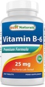 Beste Naturals Vitamin B-6 25 Mg Tabletter, 250 Count