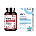NATURE TARGET Probiotika for menn 60 milliarder CFUs14 Strains & CoQ12-200mg med PQQ L-karnitin & Omega-3s