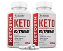 (2 Pakke) Ketosyn Keto ACV Ekstreme piller 1675 MG Keto støtte blanding kapsel alternativ til Keto ACV Formulert med Apple Cider Vinegar Ekstra Jomfru Olive Olje pulver Grønn te blad 120 kapsler