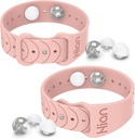 Bevegelsessykhet Bands Sjøsykhet Wristbands Justerbare akupressure søvnighet Wristband /, Naturlig lindring av kvalme hodepine,Insomnia,Anxiety, Sleep Aid, Morgensykhet,Motion Sykhet(1Pair Pink Sand