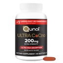 Qunol CoQ10 200mg Softgels, Ultra CoQ10 - Ultra høy absorpsjon Coenzym Q10 kosttilskudd - Antioksidant Supplement for vaskulær og hjerte helse og energi produksjon, 90 greve