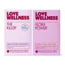 Kjærlighets velvære Den Killer & Flora Power 中 Vaginal Suppository Duo med Boric Acid, Probiotika og vitamin C | støtter pH-balanse, Odor Control & Feminin helse | Fragrance-fri, Ikke-GMO & Paraben Gratis