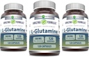 Amazing Formler L-Glutamine 500 mg Kapsler | Aminosyre Supplement | Ikke-GMO | Glutenfri | laget i USA (3 pakke, 120 greve)