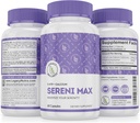 SERINI-MAX - 5-HTP Mood Support Supplement + Kalsium - støtter rolig og fredelig sinnstilstand - Boost Serotonin, 5HTP 200mg for stressstyring og søvn støtte tilskudd - 60 kapsler