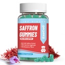 Saffron Supplements Gummies, Saffron Ekstrakt for positiv humør & rolig nerve, øke energi, med Garcinia Cambogia, Vitamin A, B12, Rhodiola Rosea - 60 Gummies