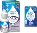 TheraTears Extra tørr øyeterapi Lubriserende øyedråper for tørre øyne, 0,5 floz flaske, 2 telle (pakke med 1) & flytende Gel natttid smørende øyedråper for tørre øyne, enkeltbruks vinger, 30 telle