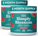 Bare Blossom Nutrition Daily Greens & Superfood Powder + Collagen + Probiotika for kvinners digestive helse og lindring relief. Hjelp din helse Bloom - 2 måneders forsyning - Vannmelon