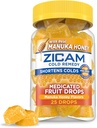 Zicam Cold Remedy Sink Medisinerte fruktdråper, Manuka Honning Flavor, Homeopatisk, Cold Shortening Medisin, Shortens Kald Varighet, 25 Telling