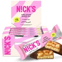 NICKS Protein Bars Sjokolade Peanut | 15g protein | 200 kalorier | Lav karbohydrat keto vennlige snacks Ingen lagt sukker (Multipack 12 barer x 50g)