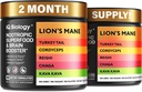 Kava Kava Root Cordyceps Lions Mane Reishi Mushroom Supplement, Nootropic Mushrooms Kapsler Kava Kava Extract, Mushroom Vitaminer for kvinner, Energi Mushrooms, Ashwagandha, Magnesium - 60 Caps (2 Pack)
