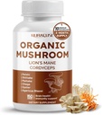 Organic Mushroom 10-i-1 Formula - med Lion's Mane, Cordyceps Reishi, Shiitake, Maitake, Chaga, Ikke-GMO, Glutenfri, Soja-fri (150 greve (Pack of 1))