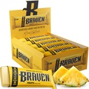 Braven Bar Pineapple Energi Barer (1,59 oz, pakke med 20) – Energi Chews med 5g Protein – On-the-Go Energi Snacks for løping, fotturer og idrett - Glutenfri Snacks for responderbar energi Boost
