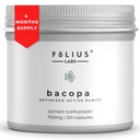 Bacopa Monnieri Kapsler 750mg – Herbal Supplement med 40% Bacosider Bacopa Monnieri - Hjelper til å støtte minne og kognitiv evne – 120 Kapsler