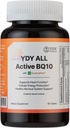 YDY Alle aktive BQ10 - CoQ10 100mg, vitamin B kompleks (B1, B2, B3, B6, B7, B9, B12, Pantethine) - Støtter hjerte helse, cellular energi - 60 tabletter