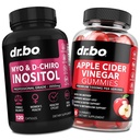 Myo-Inositol & D-Chiro Inositol & ACV Gummies - 40:1 Ratio Hormon Balance for kvinner & Apple Cider Vinegar Gummies - Kosttilskudd for å støtte Menstruell syklus & kvinnelig helse