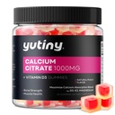 Kalsiumcitrat fylte gummier, ekstra absorpsjon kalsiumcitrat 1000mg med vitamin D3, K2 og magnesium, Chewable Supplement for bein, muskel helse, 60 greve