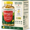 Spring Valley Omega-3 fra fiskeolje 500 mg 120 greve, SoftGels, generell og hjerte helse kosttilskudd Bundle med Luall 45 Diabetes Dekodet